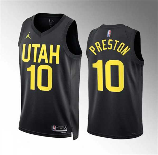 Men's Utah Jazz #10 Jason Preston Black Statement Edition Stitched Basketball Jersey Dzhi,We sell and wholesale Men's Utah Jazz #10 Jason Preston Black Statement Edition Stitched Basketball Jersey Dzhi on line form chian!